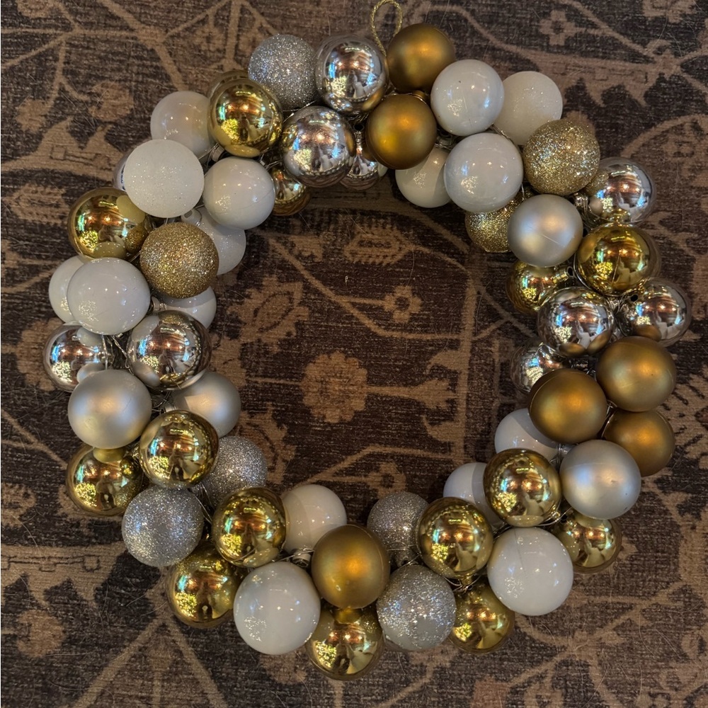 Neutral Gold Glam Ornament Mini Wreath - Opalhouse - Picture 4 of 4